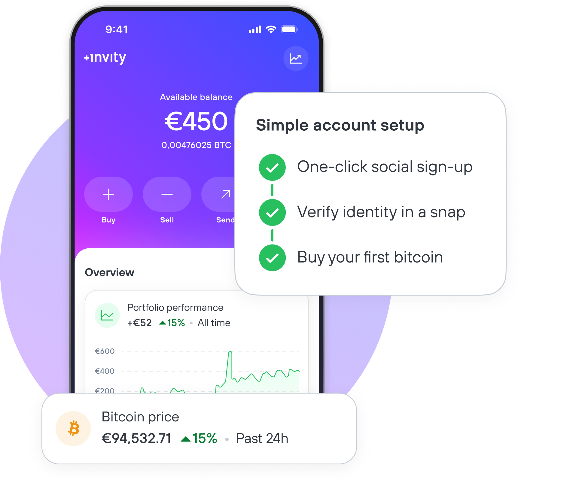 Invity mobile app interface